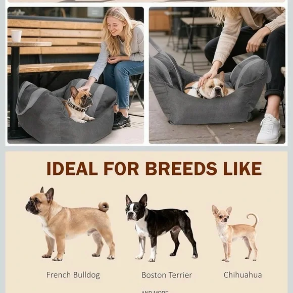 Cozy Gray Pet Bed for Small Pets - Picture 5 of 6